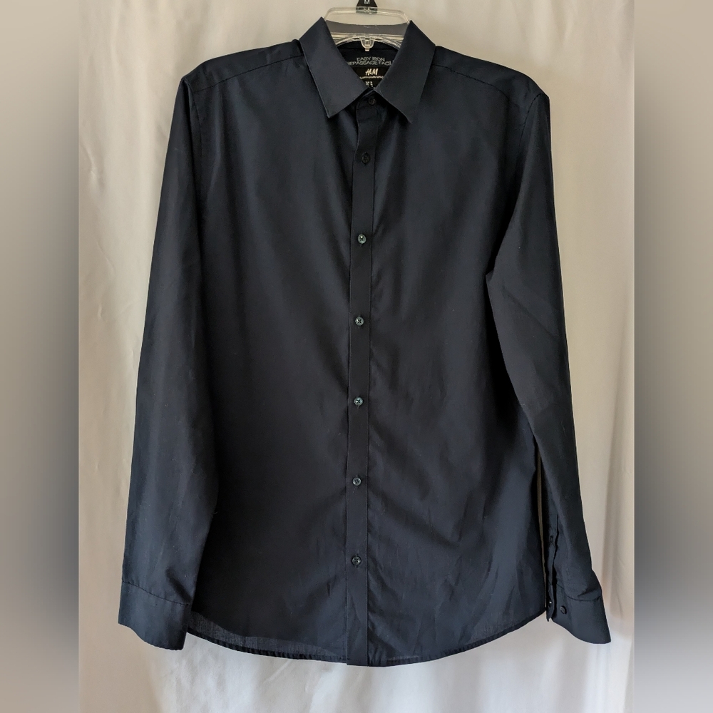 H&M Black Casual Button Down Shirt